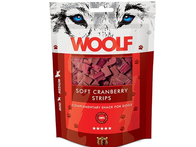 Woolf | Soft Cranberry Strips | 100 g