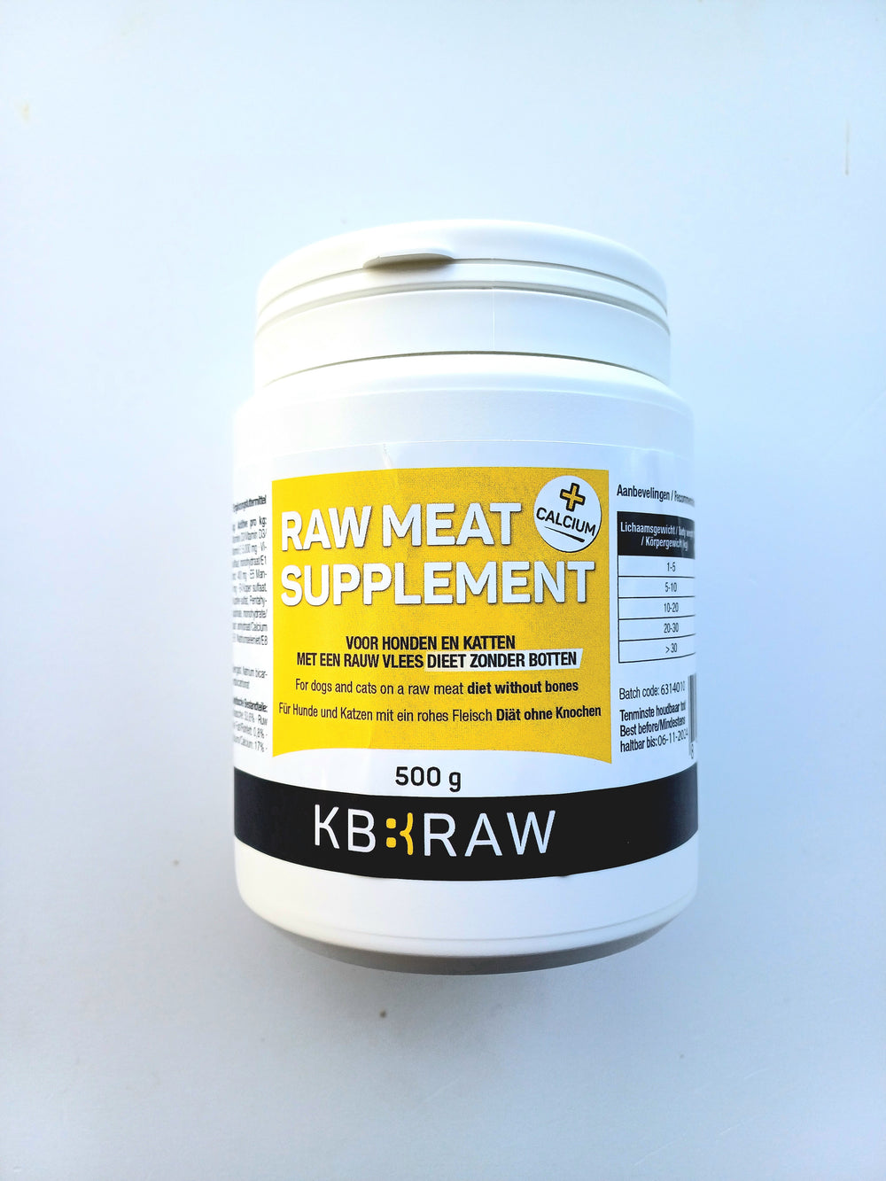 KB Raw Meat Supplement 500g (m. Calcium)